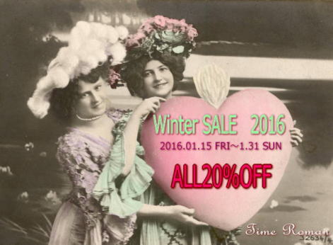 ～Winter SALE　2016のお知らせ～　2016.01.15 FRI～1.31 SUN