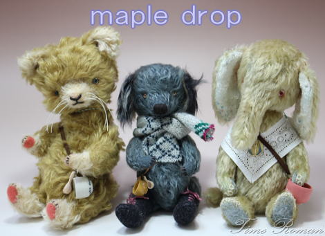 ◆テディベアアーティスト「maple drop/霜村ナツコ」さまの作品が入荷致しました◆