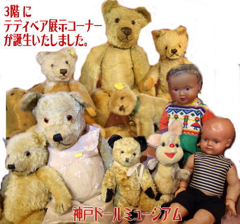 ◆神戸ドールミュージアム 3階に テディベアコーナーが増設し誕生いたしました◆